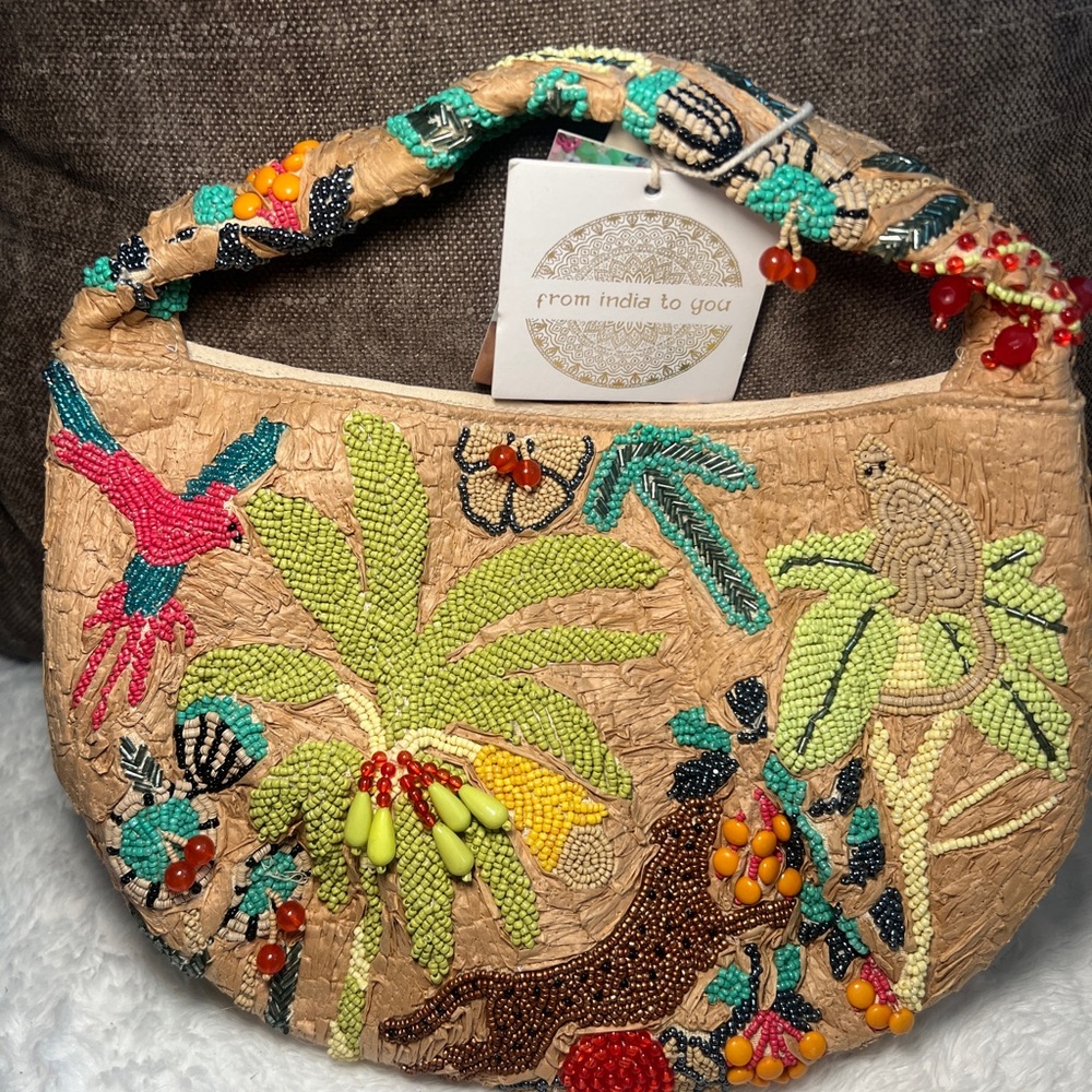 Beaded Tropical Bag